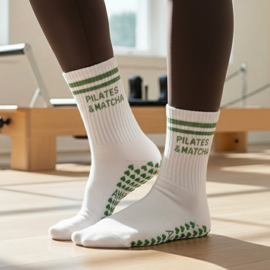 Pilates Matcha Grip Socks