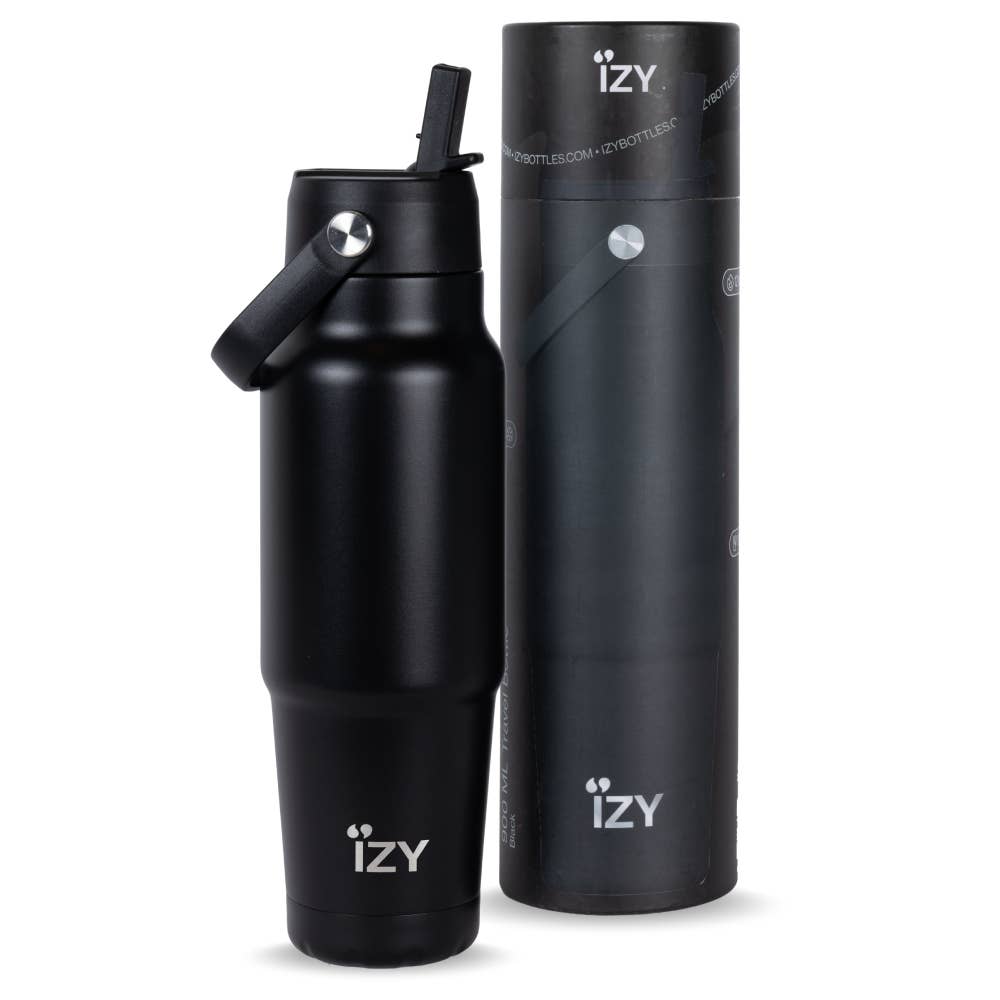 Black Stainless Steel 900ml Water Bottle