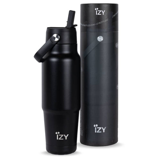 Black Stainless Steel 900ml Water Bottle