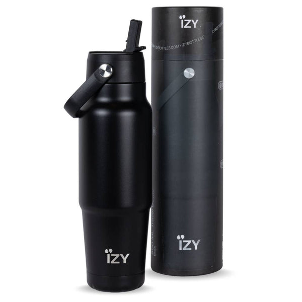 Black Stainless Steel 900ml Water Bottle